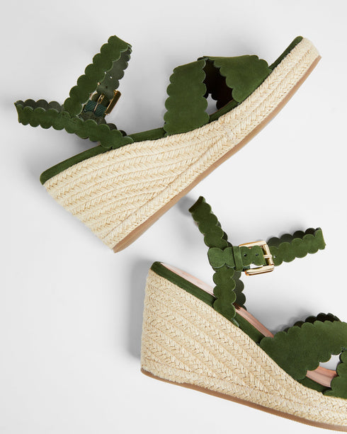 <P>Metallic Espadrille Wedge</P>